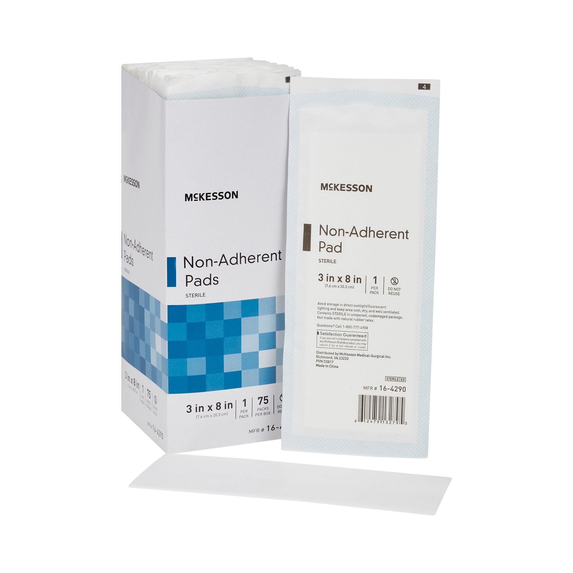 Non Adherent Dressing McKesson 3 X 8 Inch Sterile 75 per Pack