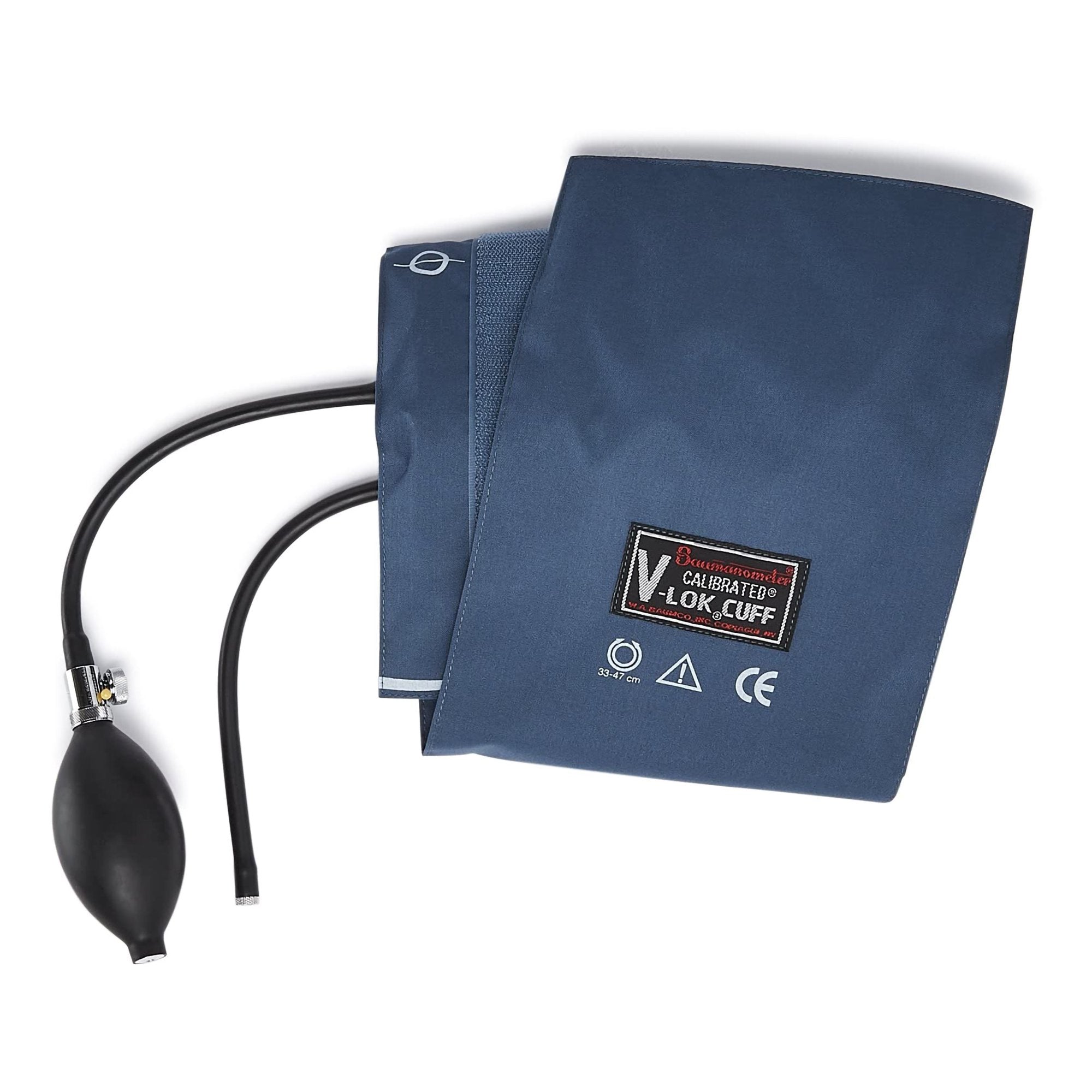 Reusable Blood Pressure Cuff and Bulb Calibrated V-Lok 25 to 35 cm Arm Polyester Fabric Cuff Adult Cuff