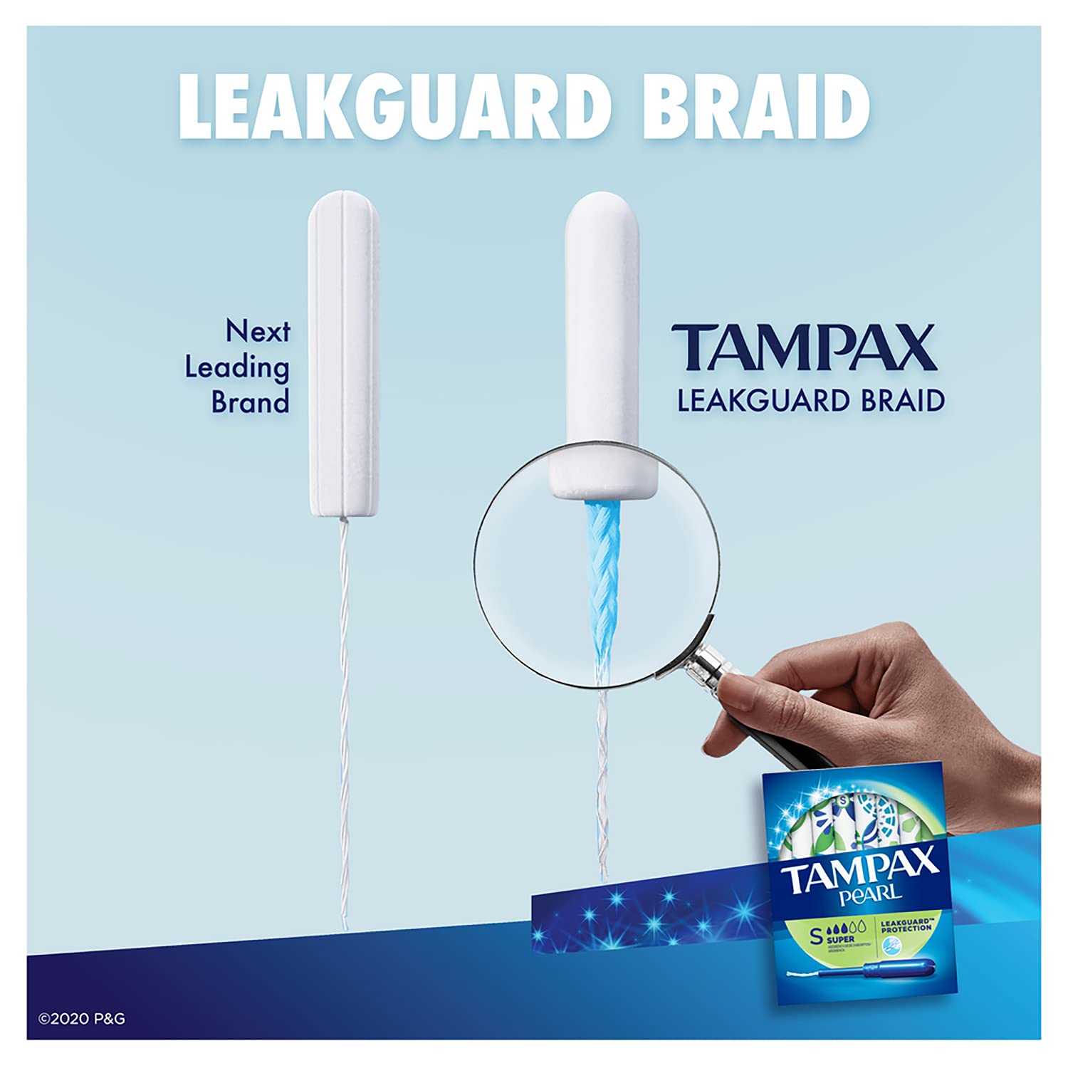 tampon tampax pearl super absorbency plastic applicator individually wrapped packaging type box
