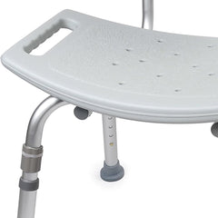 Bath Bench McKesson Without Arms Aluminum Frame Removable Backrest 19-1/4 Inch Seat Width 300 lbs. Weight Capacity