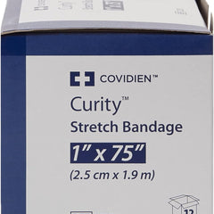 Curity Conforming Bandage – White Cotton/Polyester 1-Ply Sterile Roll, 1 in × 75 in (Single Roll) | HCPCS A6448