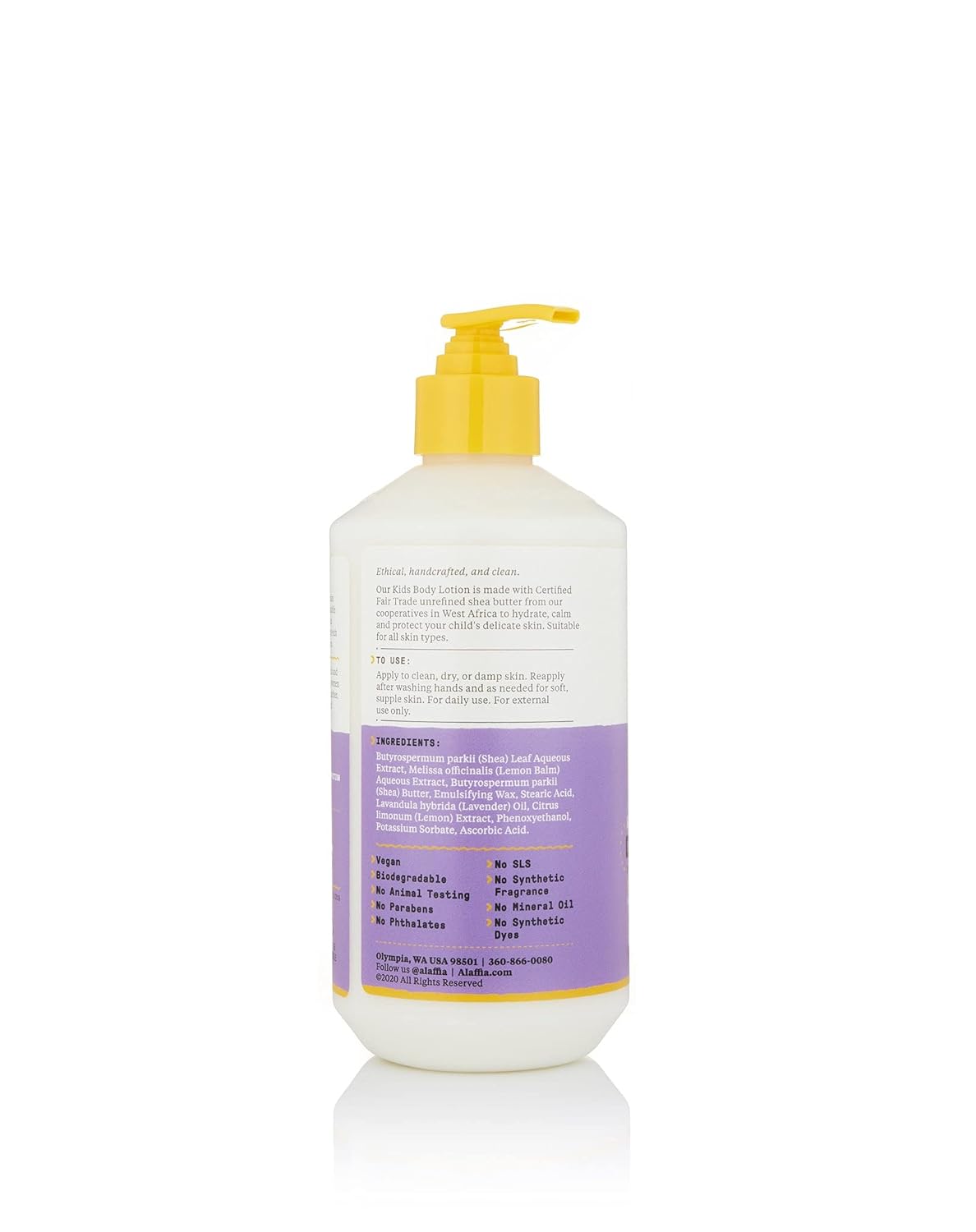 alaffia kids lotion lemon lavender 1 each 16 fz