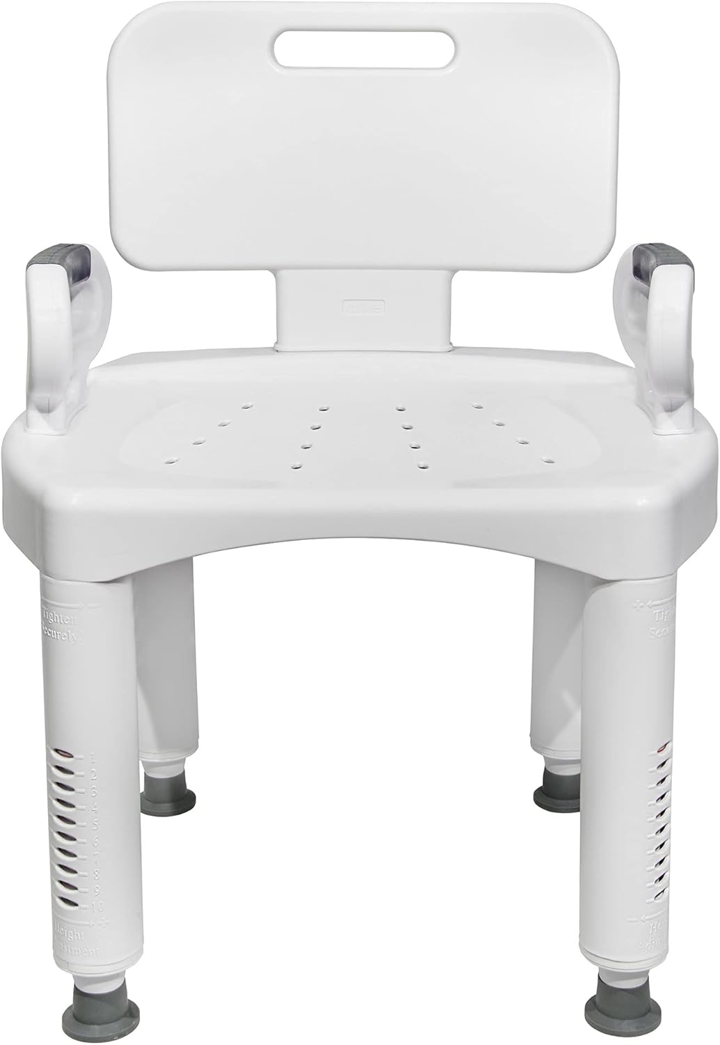 Bath Bench McKesson Removable Arms Plastic Frame Removable Backrest 21-1/4 Inch Seat Width 350 lbs. Weight Capacity, Packaging Type- Case