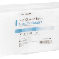 Reclosable Bag McKesson 6 X 9 Inch Polyethylene Clear Zipper Closure, Packaging Type- Case