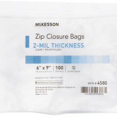Reclosable Bag McKesson 6 X 9 Inch Polyethylene Clear Zipper Closure, Packaging Type- Case