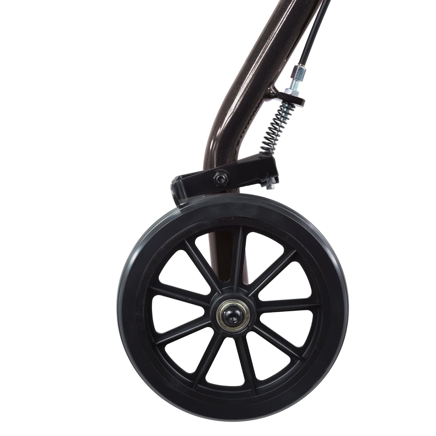 deluxe aluminum rollator black 8 wheels