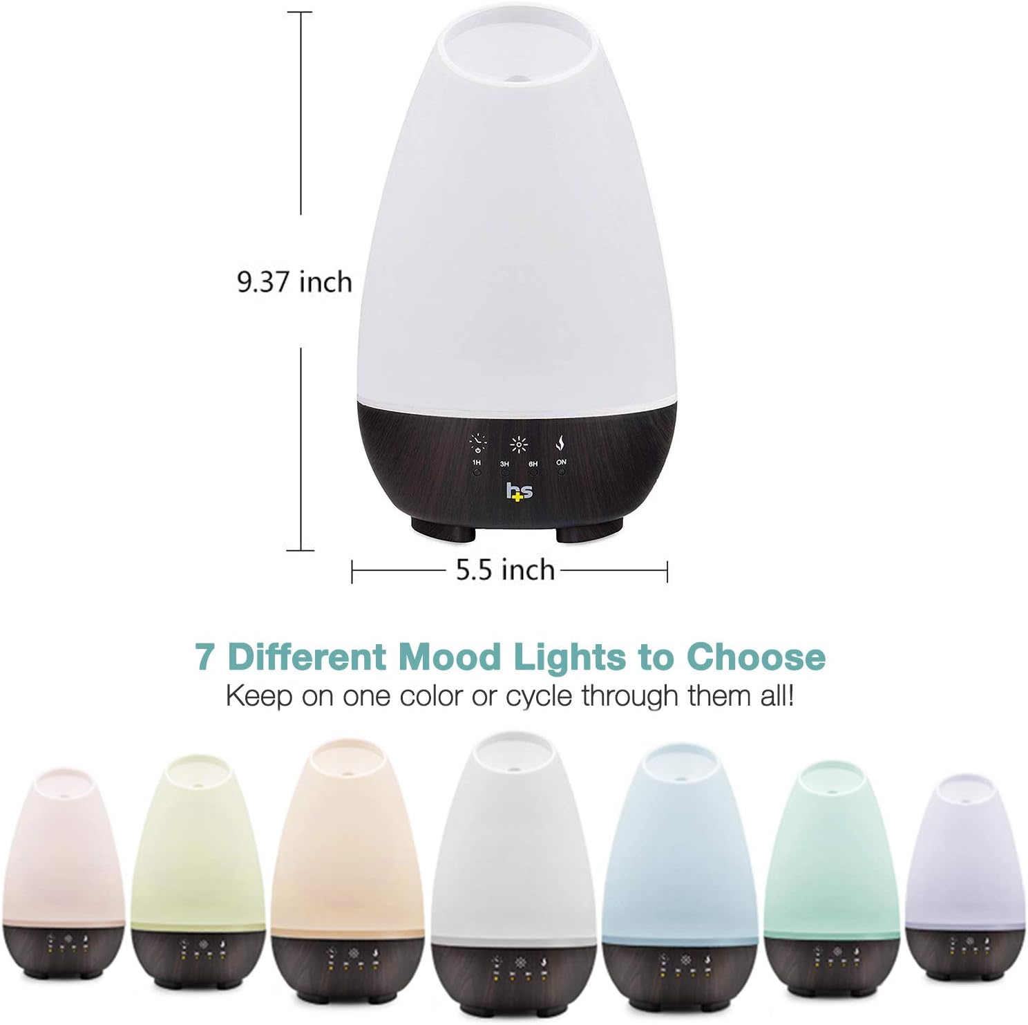 Essential-Oil-Humidifier-Diffuser-HealthSmart-500-mL-Water-Reservoir