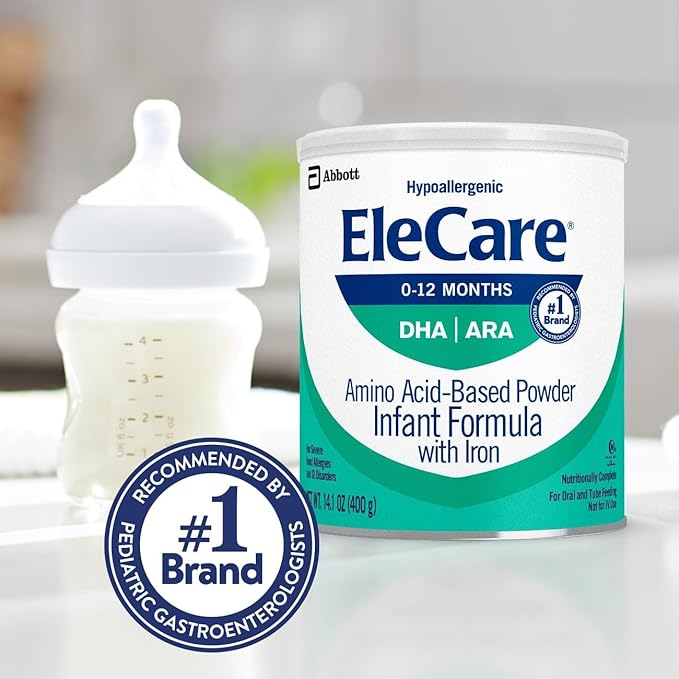 infant formula elecare unflavored 14 1 oz can powder iron food allergies packaging type case