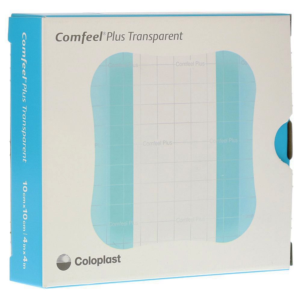 Thin Hydrocolloid Dressing Comfeel Plus Transparent Thin Film Backing 4 X 4 Inch Square Hydrocolloid / Sodium Carboxymethylcellulose (CMC) / Film