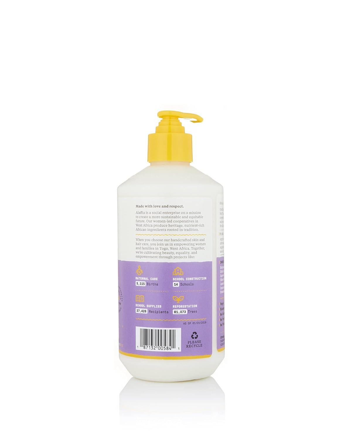 alaffia kids lotion lemon lavender 1 each 16 fz