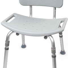 Bath Bench McKesson Without Arms Aluminum Frame Removable Backrest 19-1/4 Inch Seat Width 300 lbs. Weight Capacity