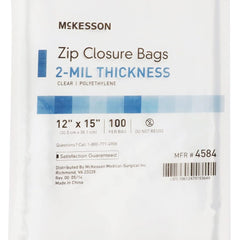 Reclosable Bag McKesson 12 X 15 Inch Polyethylene Clear Zipper Closure, Packaging Type- Case
