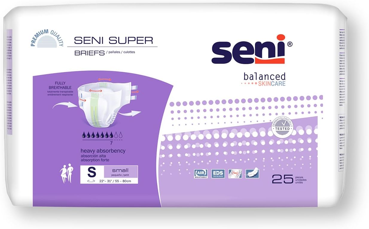 Unisex Adult Incontinence Brief Seni Super Small Disposable Heavy Absorbency, Packaging Type- Case