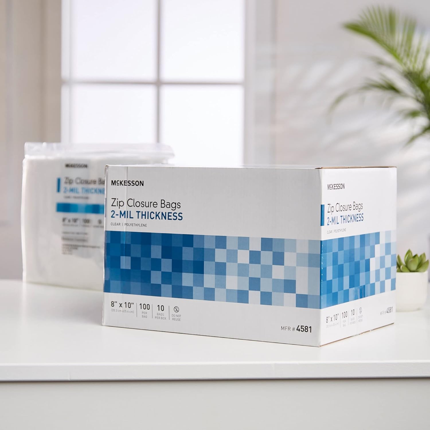 Reclosable Bag McKesson 8 X 10 Inch Polyethylene Clear Zipper Closure, Packaging Type- Case