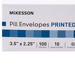 Medication Envelope McKesson White 2-1/4 X 3-1/2 Inch, Packaging Type- Box