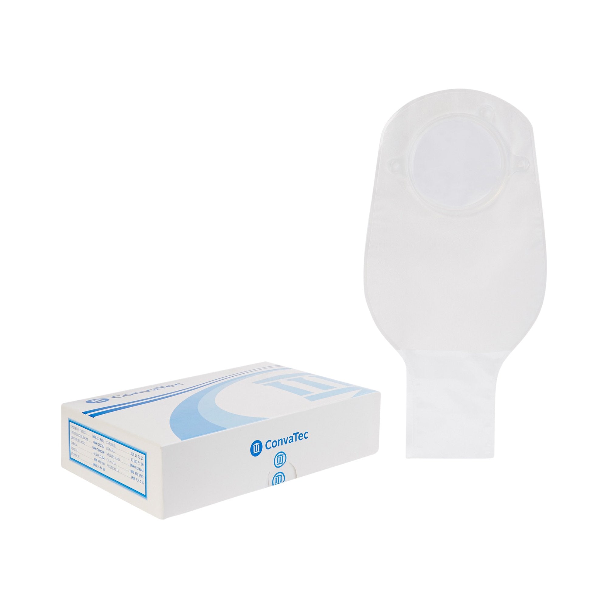 Colostomy Pouch Sur-Fit Natura Two-Piece System 12 Inch Length Drainable