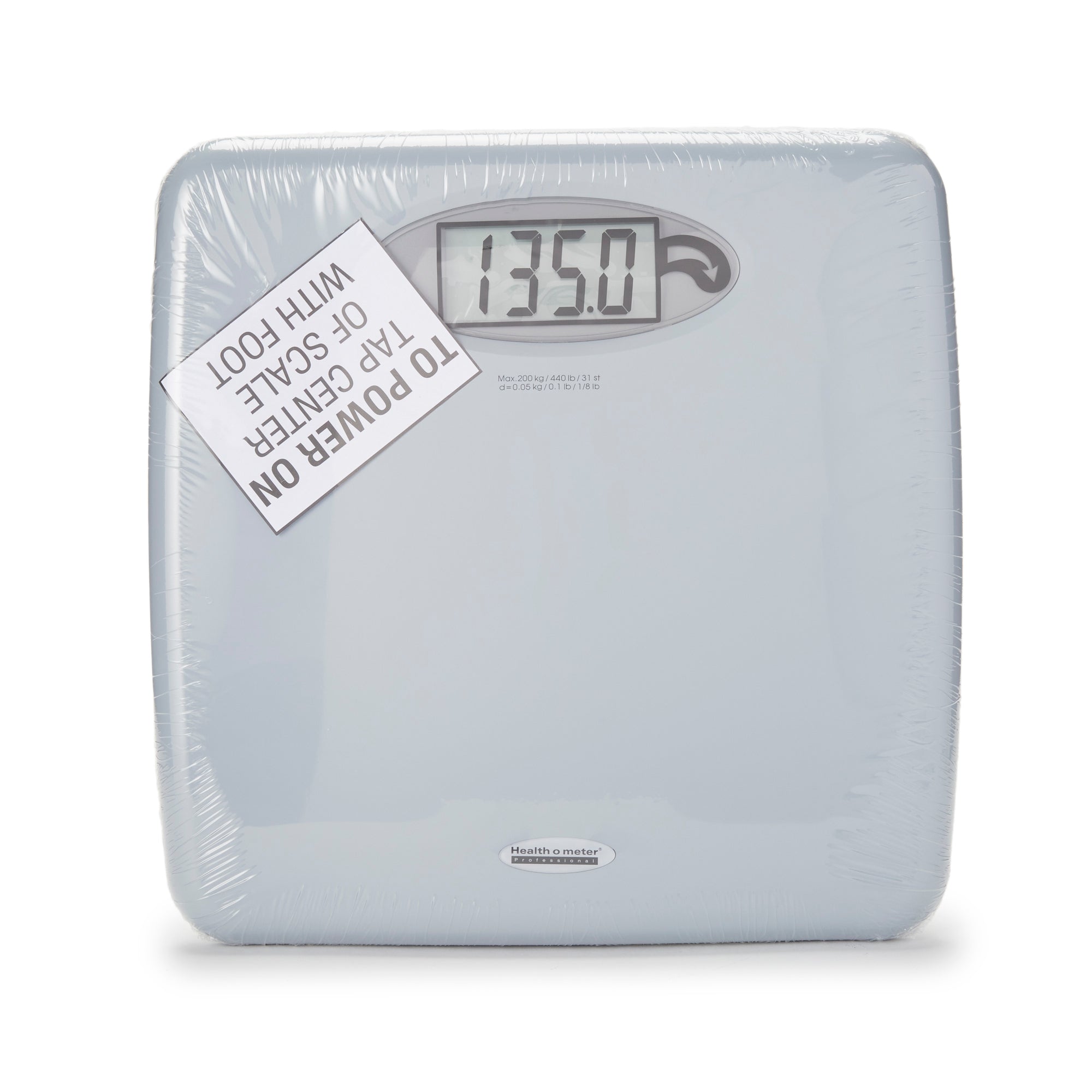 Floor Scale Health O Meter Digital Display 440 lbs. / 200 kg Capacity White Battery Operated,Packaging Type- Each