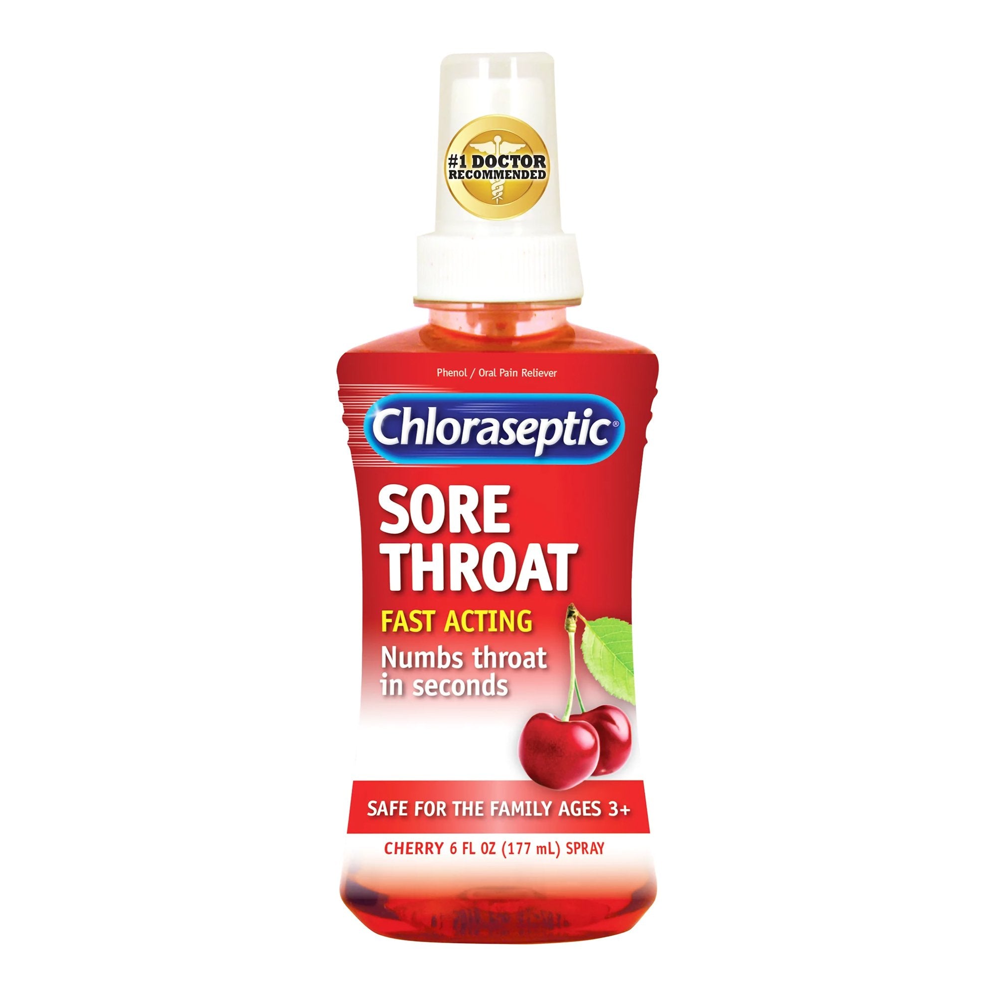 Sore Throat Relief Chloraseptic 1.4% Strength Oral Spray 6 oz.