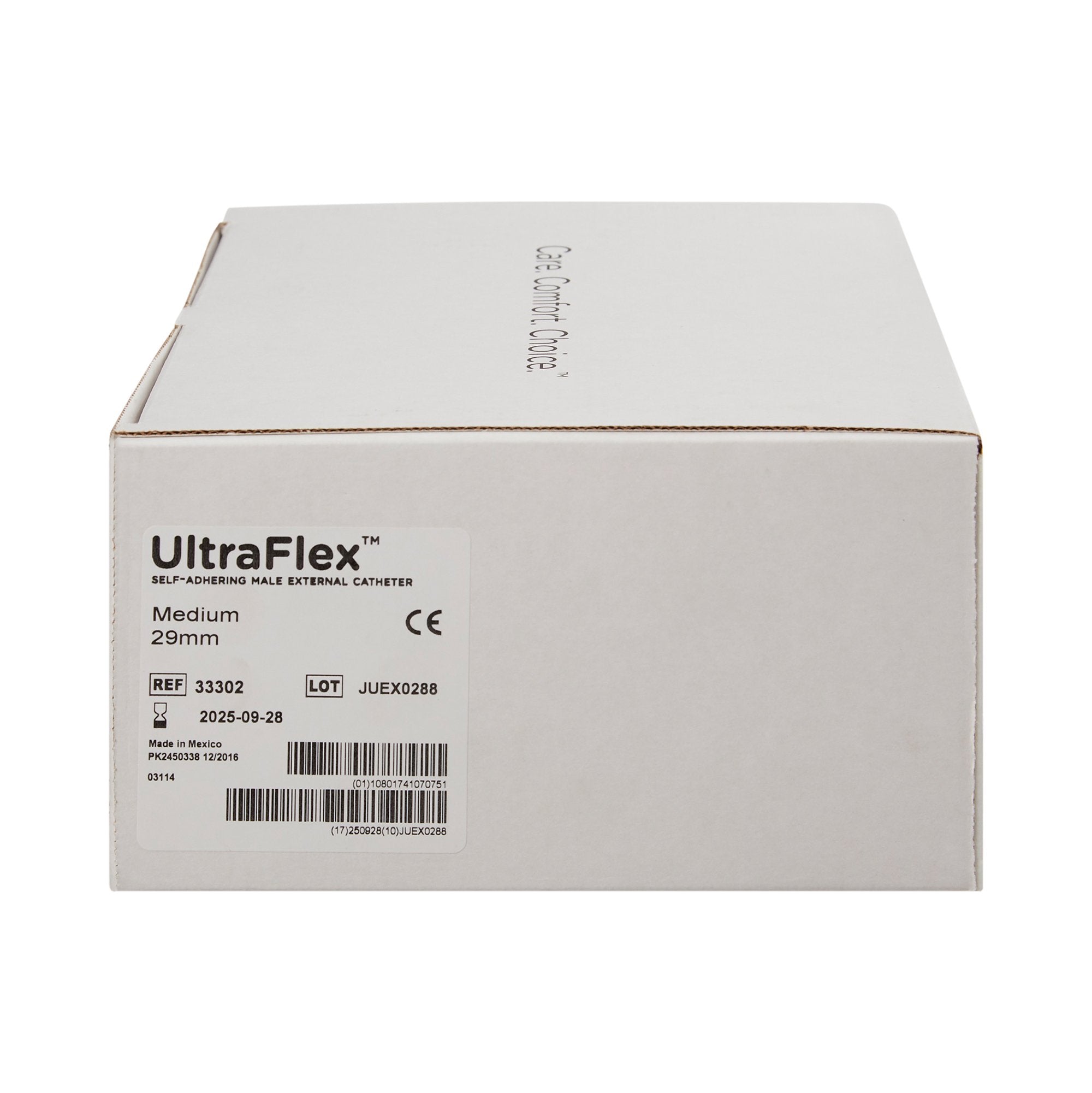 Male External Catheter UltraFlex Self-Adhesive Band Silicone Medium, Packaging Type- Each