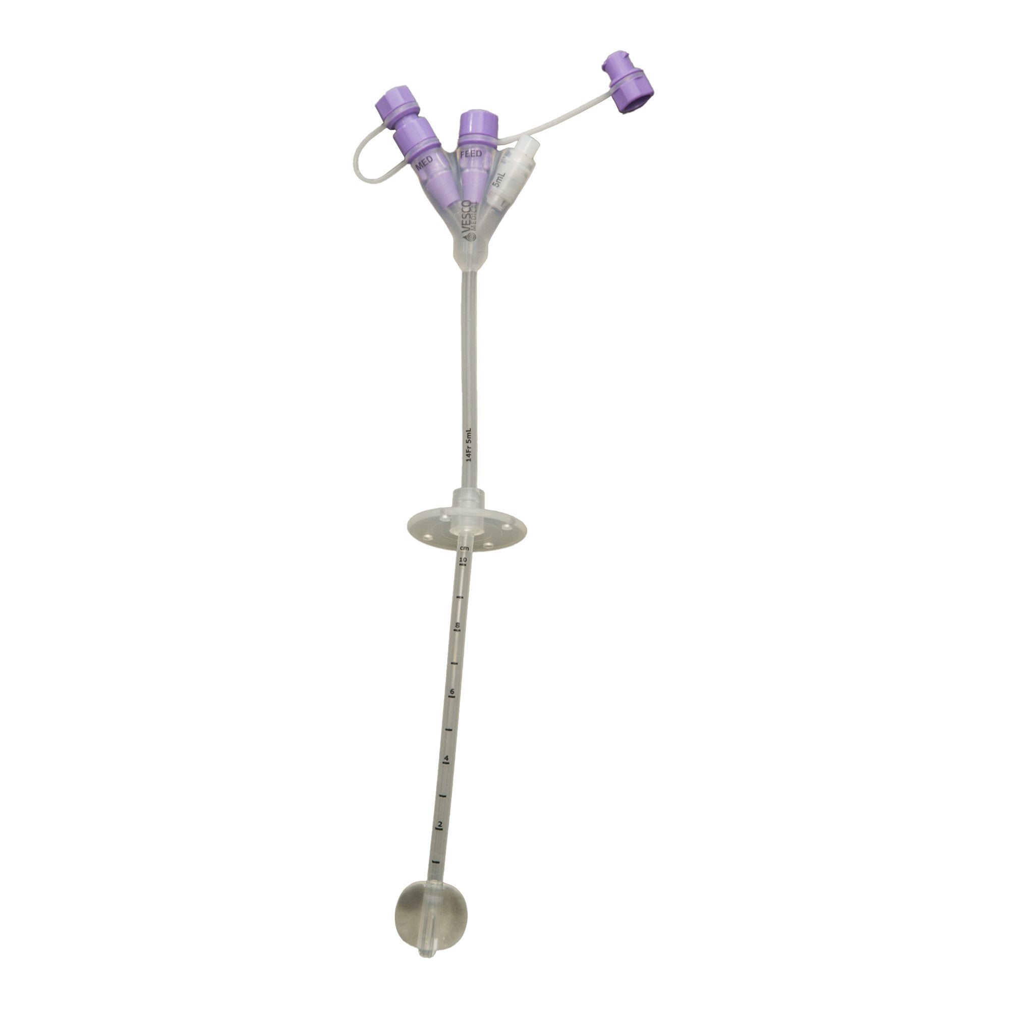 Gastrostomy Feeding Tube Vesco Medical 14 Fr. Silicone Sterile
