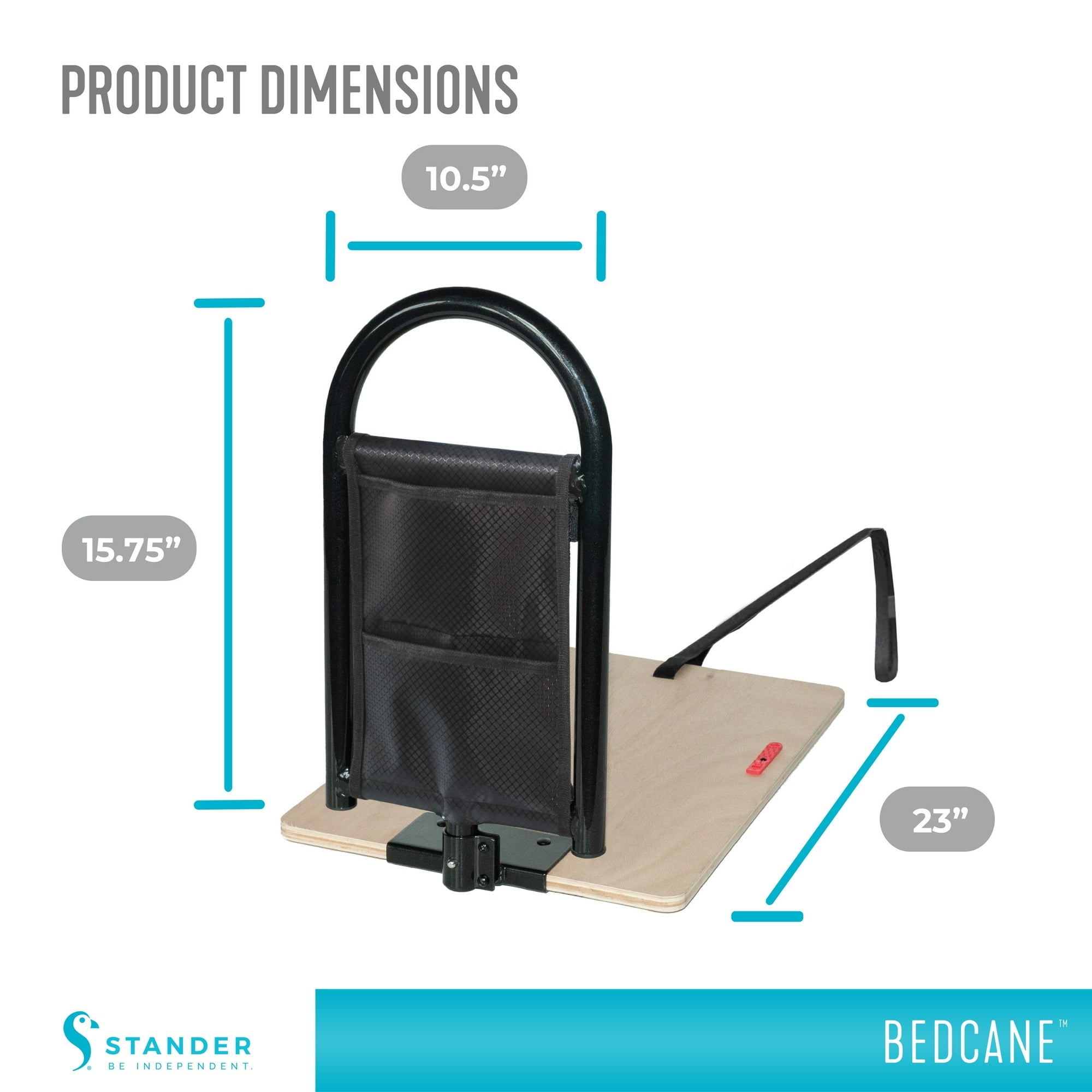 BED CANE With FOUR POCKET ORGANIZER By Stander