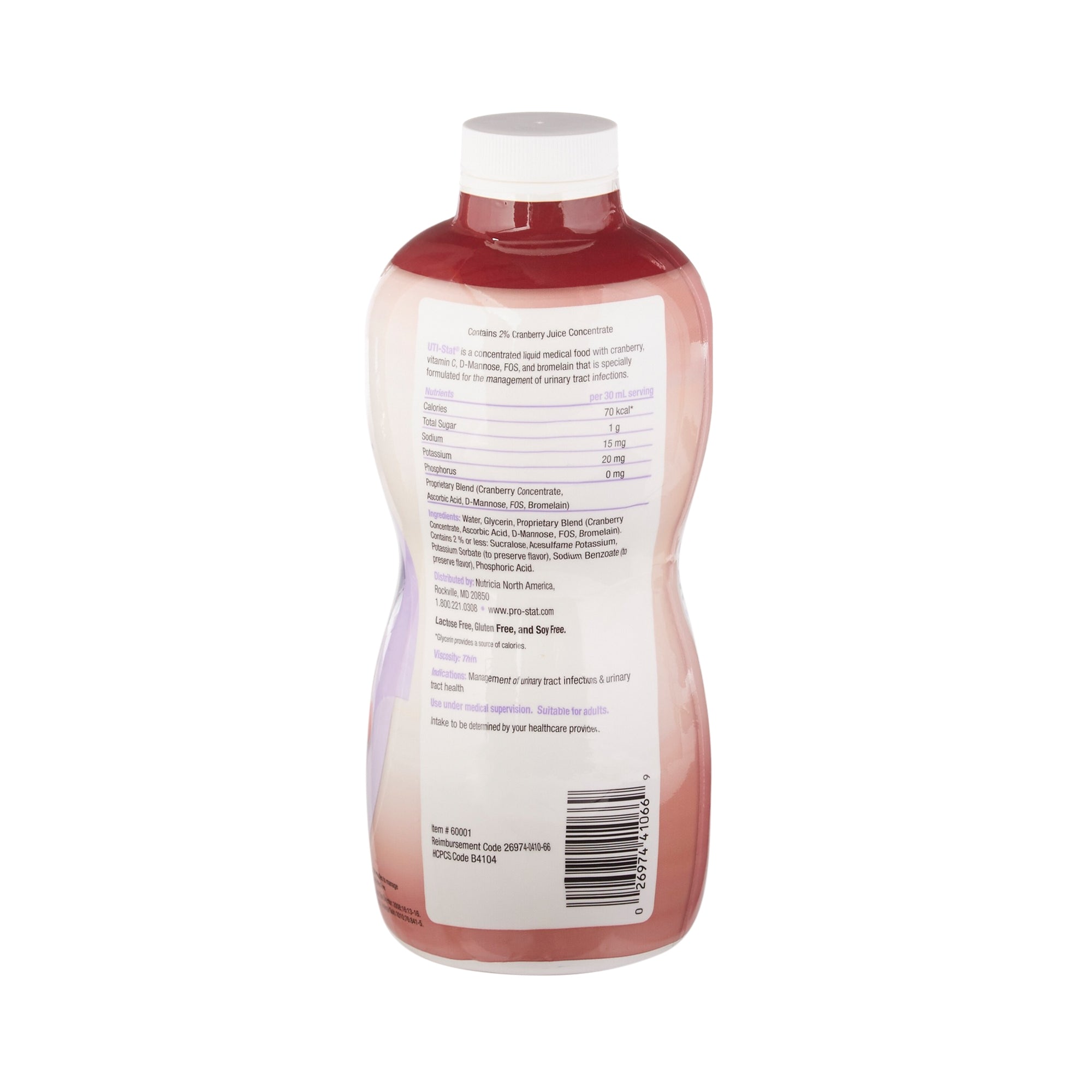 Oral Supplement UTI-Stat Cranberry Flavor Liquid 30 oz. Bottle, Packaging Type- Each