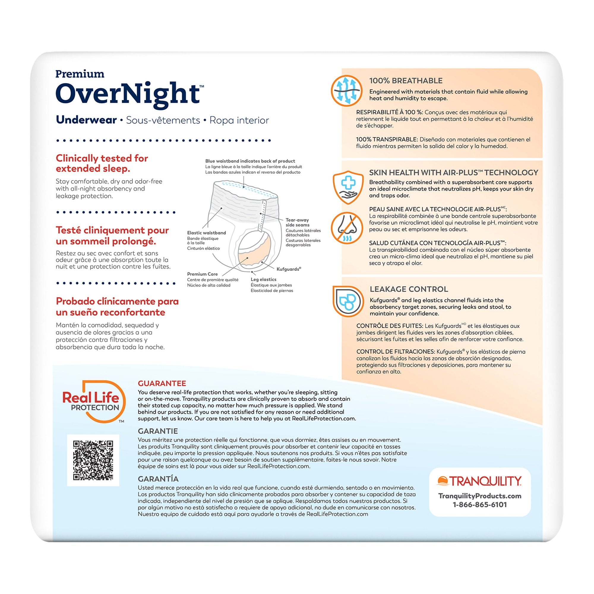 unisex adult absorbent underwear tranquility premium overnight pull on with tear away seams x large disposable heavy absorbency packaging type case