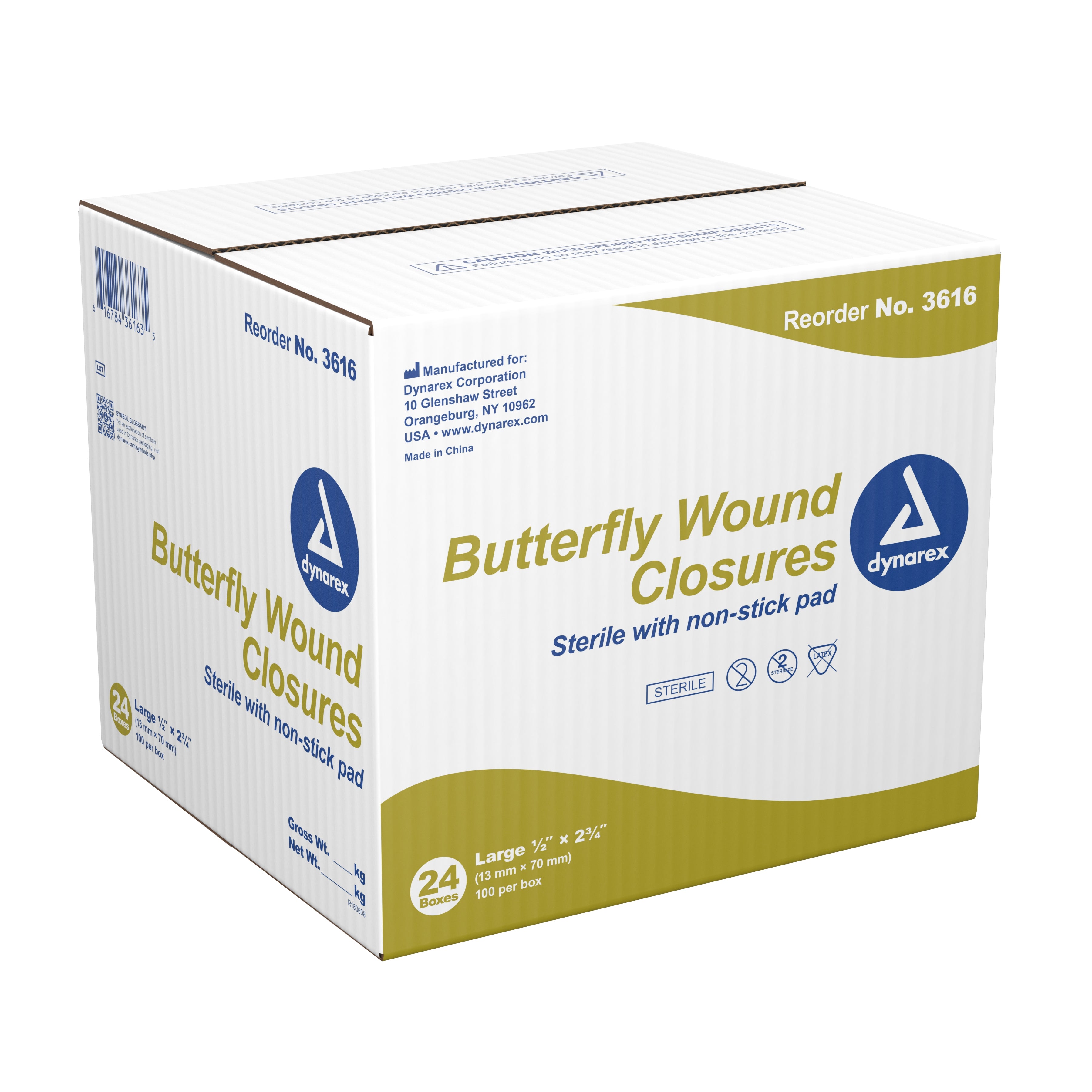 Skin Closure Strip Secure Strip 1/2 X 2-3/4 Inch Plastic Butterfly Closure White, Packaging Type- Case