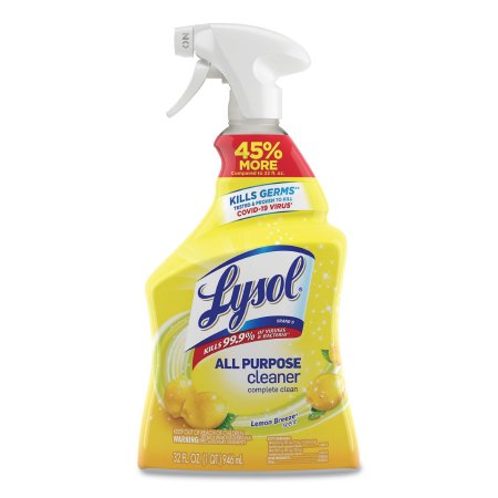 Lysol All Purpose Surface Disinfectant Cleaner Trigger Spray Liquid 32 oz. Bottle Lemon Breeze Scent NonSterile,Packaging Type- Each
