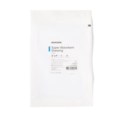 Super Absorbent Dressing McKesson 6 X 9 Inch Rectangle, Packaging Type- Case