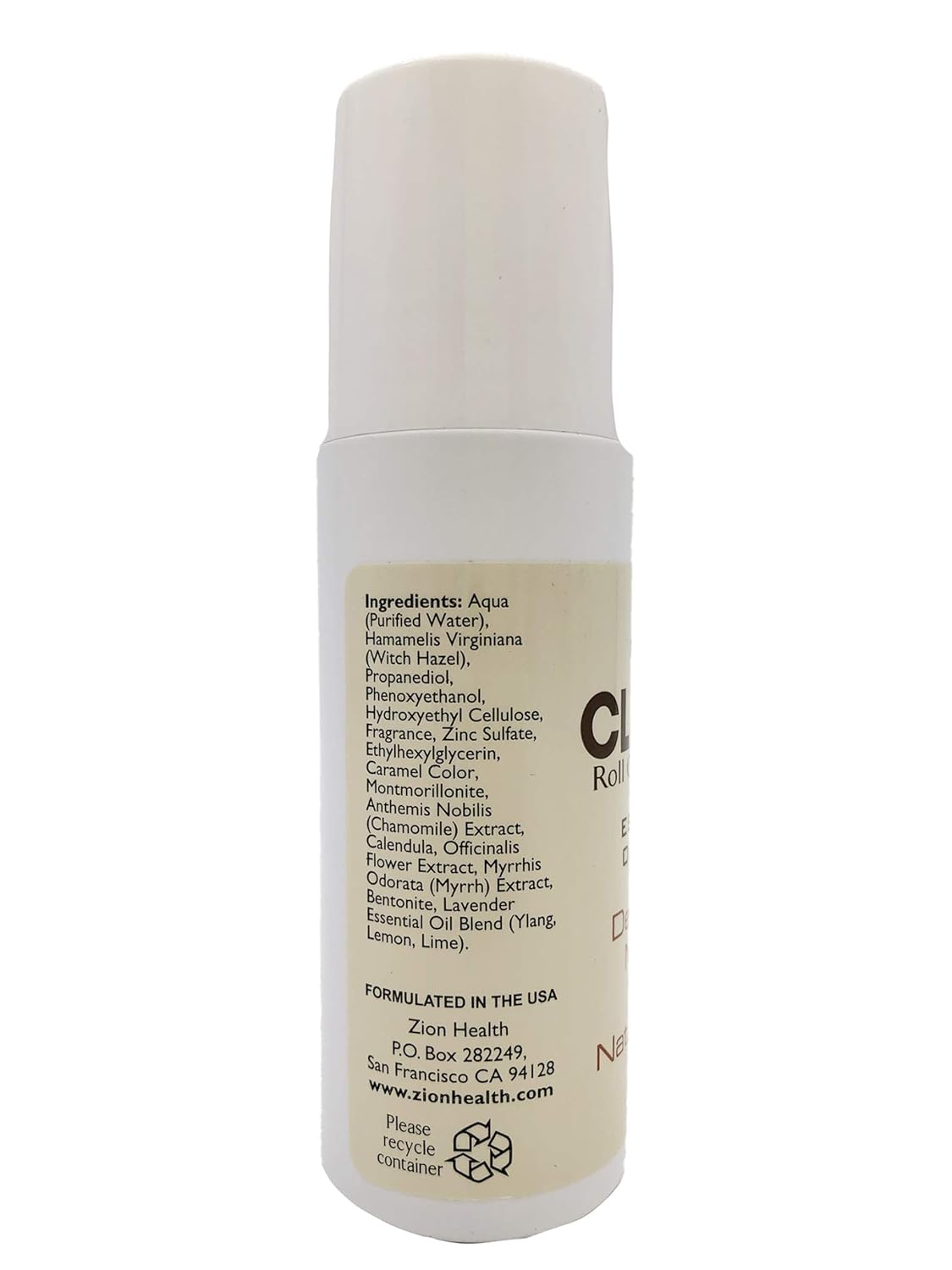 zion health clay dry natural deodorant 3 oz