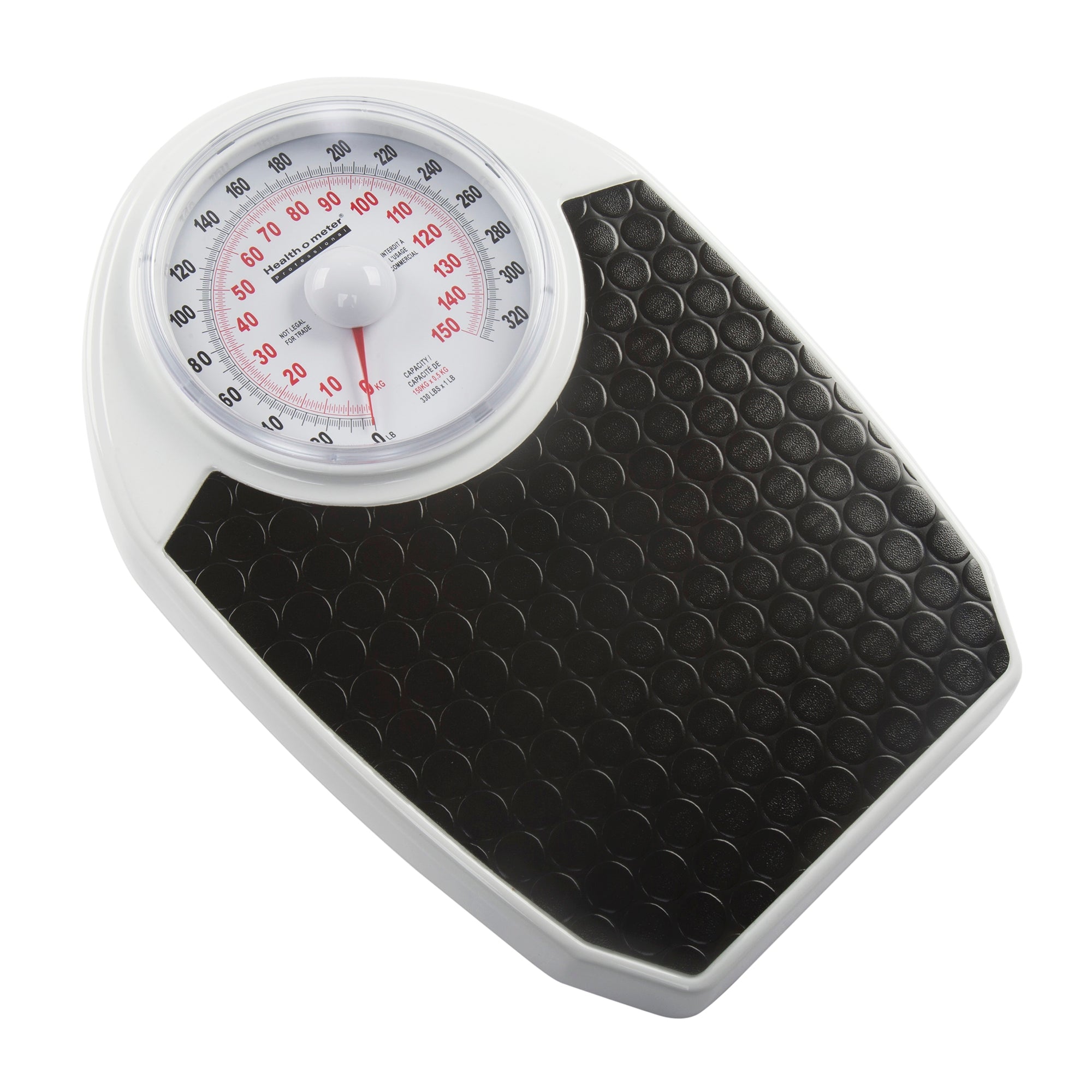 Floor Scale Health O Meter Dial Display 330 lbs. / 150 kg Capacity Black / White Analog,Packaging Type- Each
