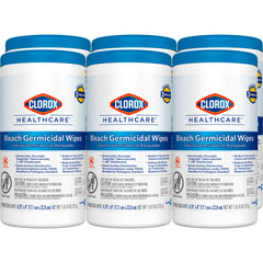 Clorox Healthcare Surface Disinfectant Cleaner Premoistened Bleach Germicidal Manual Pull Wipe 70 Count Canister Chlorine Scent NonSterile | 6CT/Case
