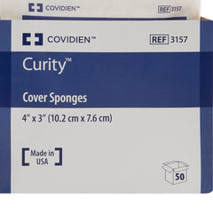 Cellulose Filled Nonwoven Sponge Curity 3 X 4 Inch 4-Ply Sterile 2 per Pack, Packaging Type- Case