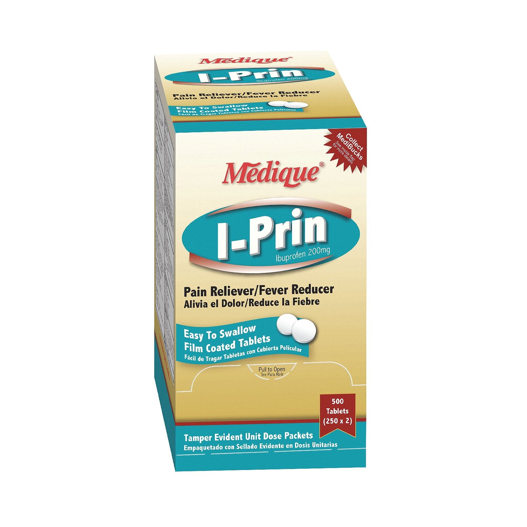 Pain Relief I-Prin 200 mg Strength Ibuprofen Tablet 250 per Box