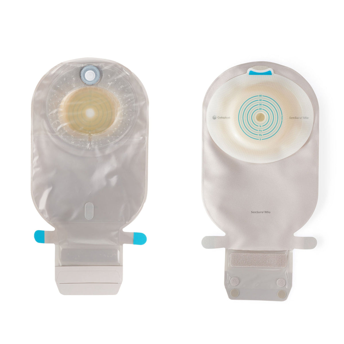 Ostomy Pouch SenSura Mio Convex One-Piece System 11 Inch Length, Maxi Soft Convex, Trim to Fit Stoma Drainable | 10/Box 3/8-2 inch (Transparent Gray)