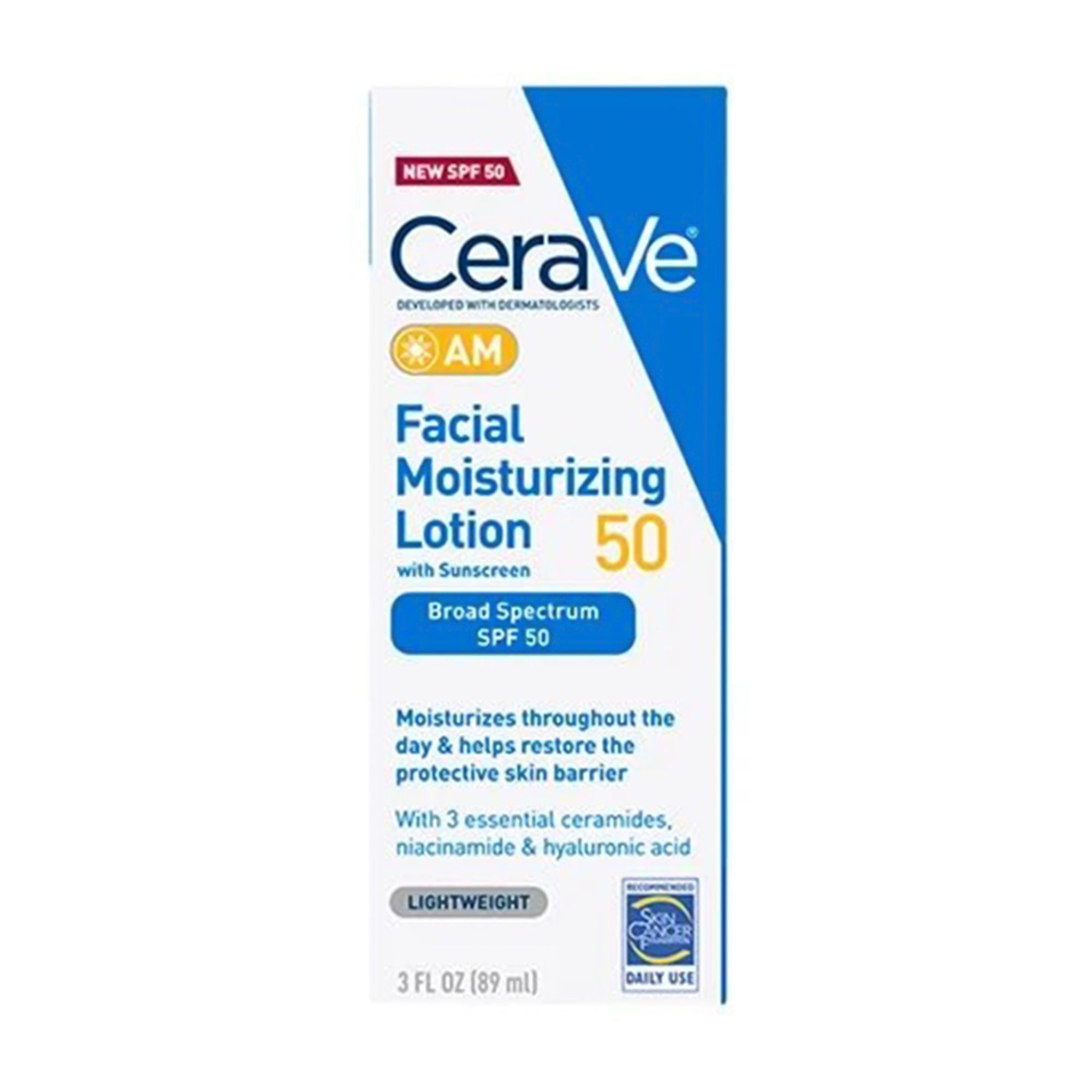 Facial Moisturizer with Sunscreen CeraVe AM 3 oz. Bottle Unscented Lotion