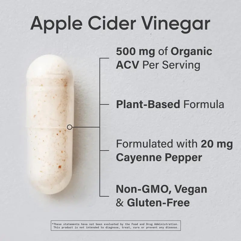 Sports Research Apple Cider Vinegar with Cayenne Pepper   Made from Organic Fermented Apple Cider   Non Gmo Project Verified & Vegan Certified   120 Veggie Capsules