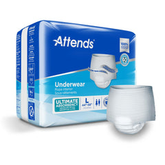 Attends Advanced Absorbent Underwear – Heavy Absorbency - Case / Large / Contoured