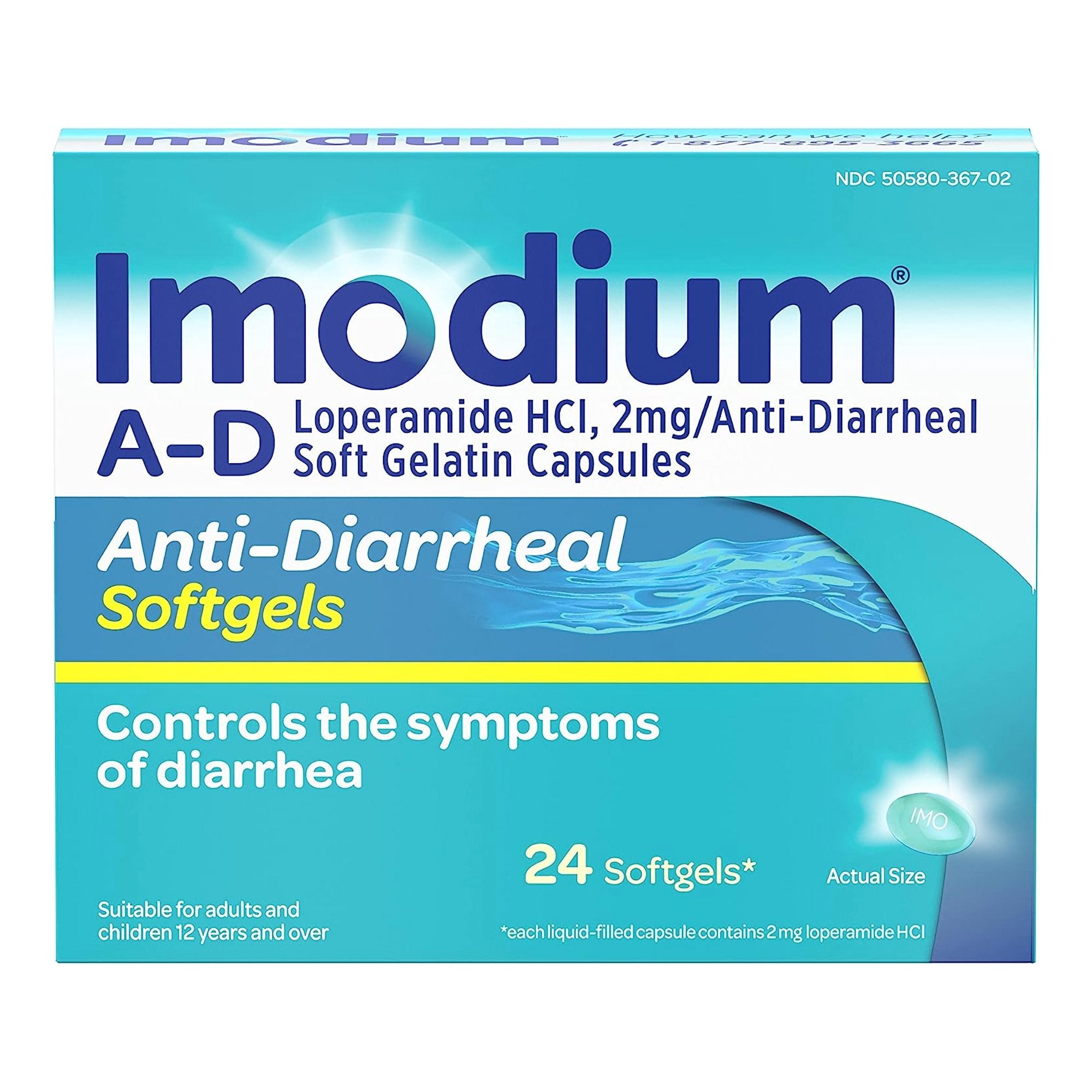 Anti Diarrheal Imodium A D 2 mg Strength Caplet 24 per Box
