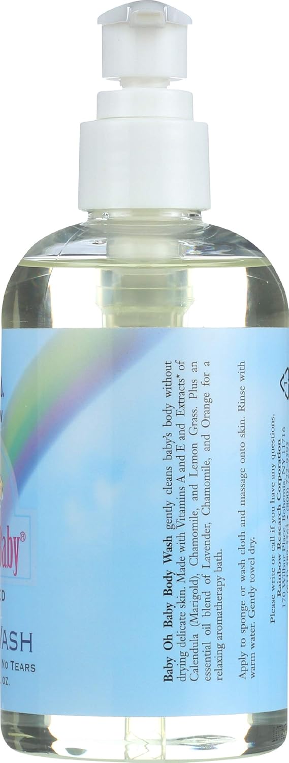 rainbow research baby oh baby organic herbal body wash 8 fl oz