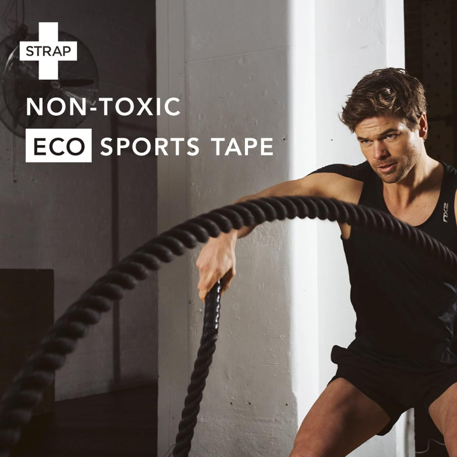 Athletic Tape Strap Black 1.97 Inch X 5-1/2 Yard Bamboo Fiber NonSterile, Packaging Type- Case