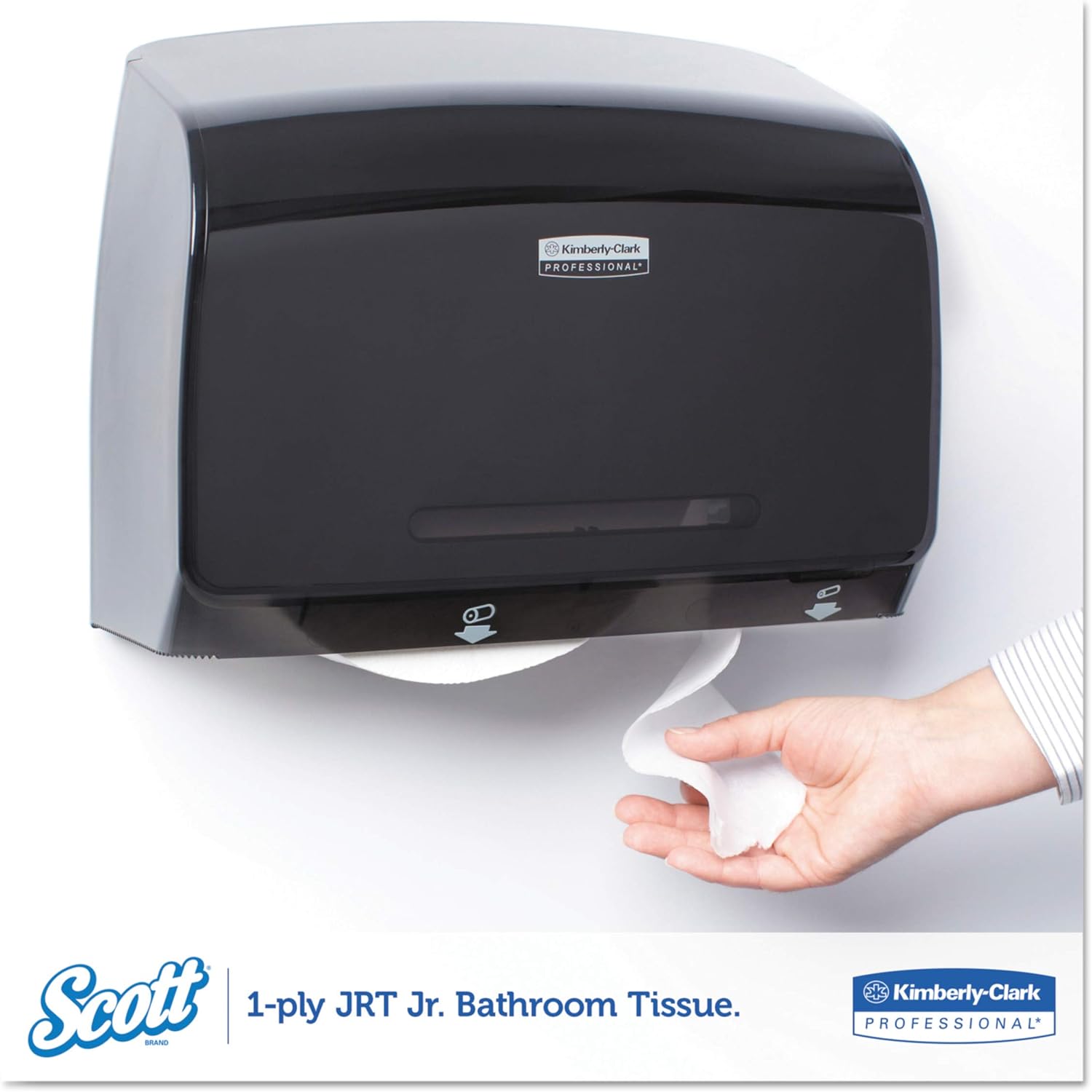 Toilet Tissue Scott Essential JRT White 1-Ply Jumbo Size Cored Roll Continuous Sheet 3-11/20 Inch X 2000 Foot, Packaging Type- Case