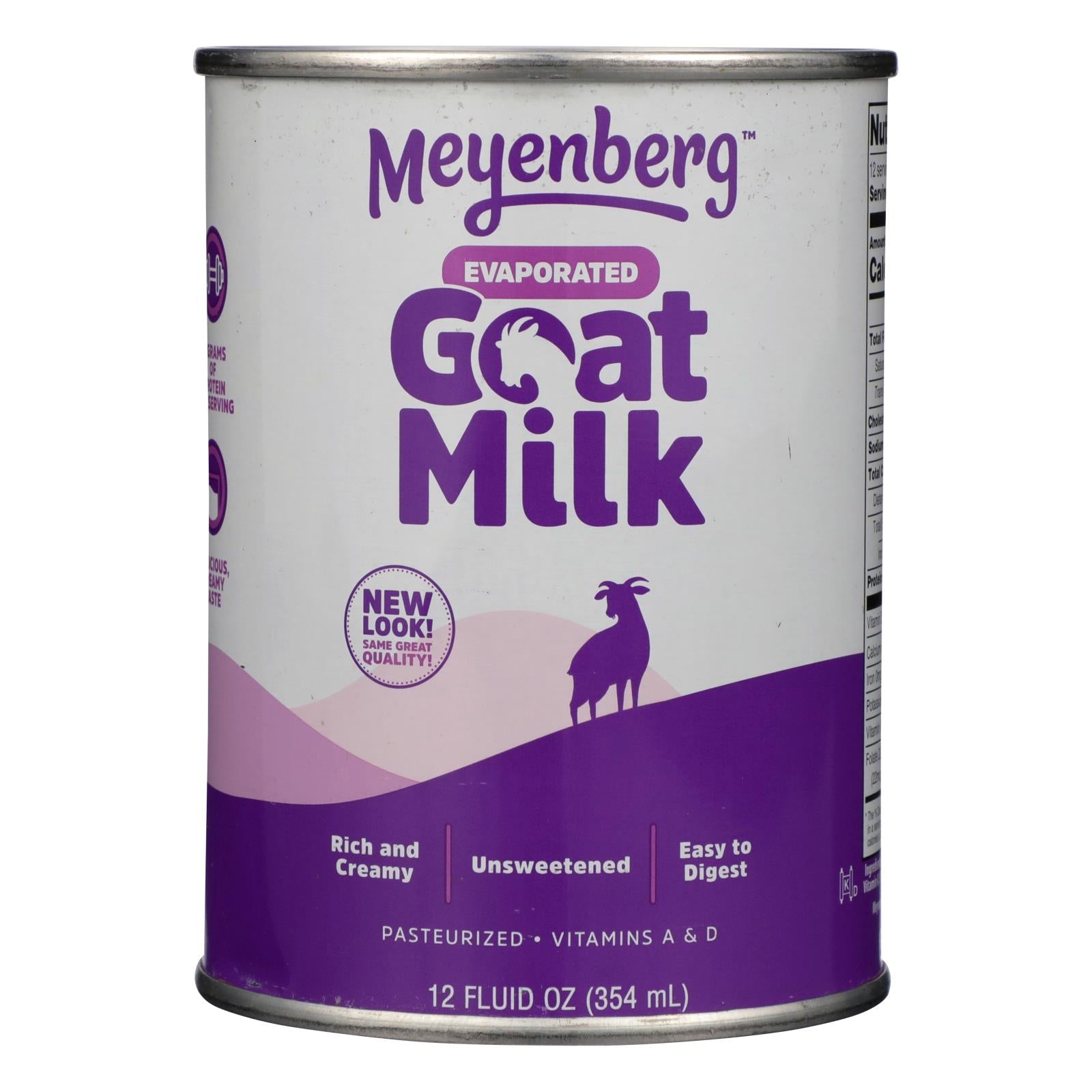 Meyenberg Evaporated Goat Milk Case Of 12 12 Fl Oz. All Care Store