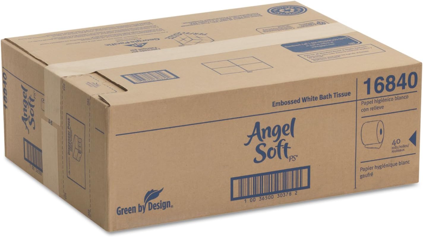 Toilet Tissue Angel Soft Ultra Professional Series White 2-Ply Standard Size Cored Roll 450 Sheets 4 X 4-1/20 Inch, Packaging Type- Case
