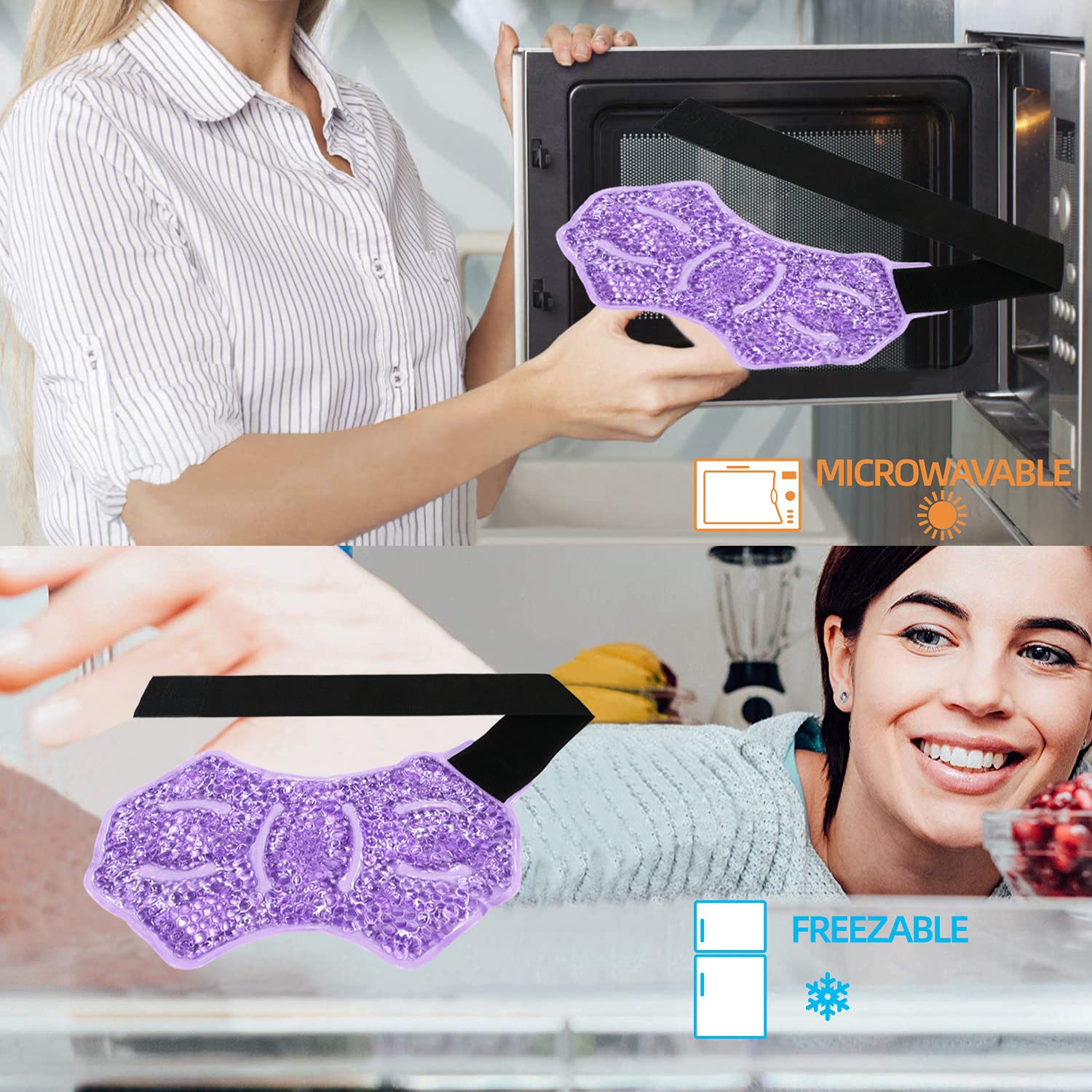 wrist knee ankle gel pack foot hand ice therapy wrap reusable hot cold compress pad cooling bead gel pack for injury pain relief