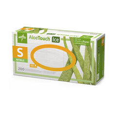 Exam Glove Aloetouch Ice Small NonSterile Nitrile Standard Cuff Length Textured Fingertips Green Chemo Tested (200/BX ), Packaging Type- Box
