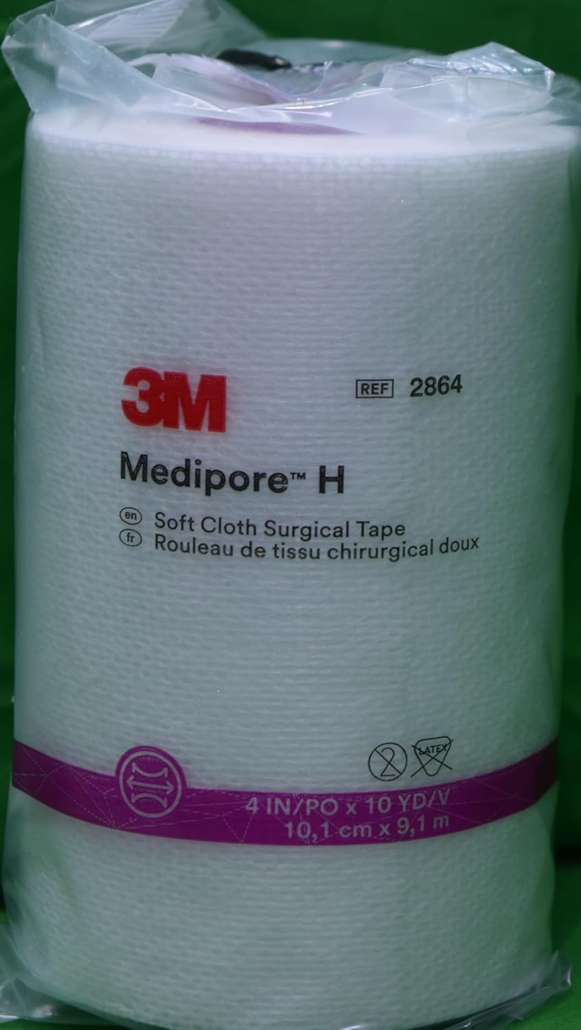 Perforated Medical Tape 3M Medipore H White 4 Inch X 10 Yard Soft Cloth NonSterile, Packaging Type- Case