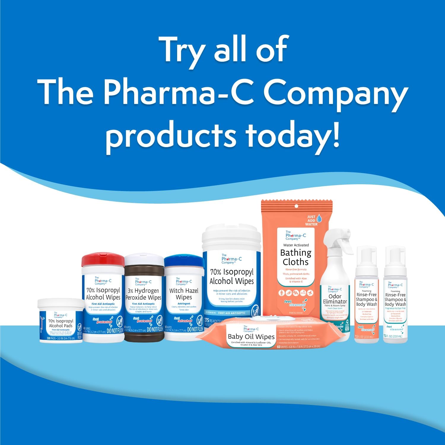 Antiseptic Skin Wipe Pharma-C-Wipes Towelette Canister, Packaging Type- Case