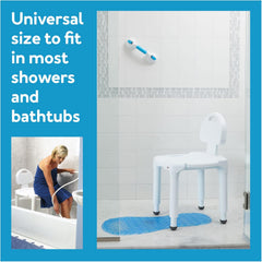 Bathroom Carex Bench With Backrest